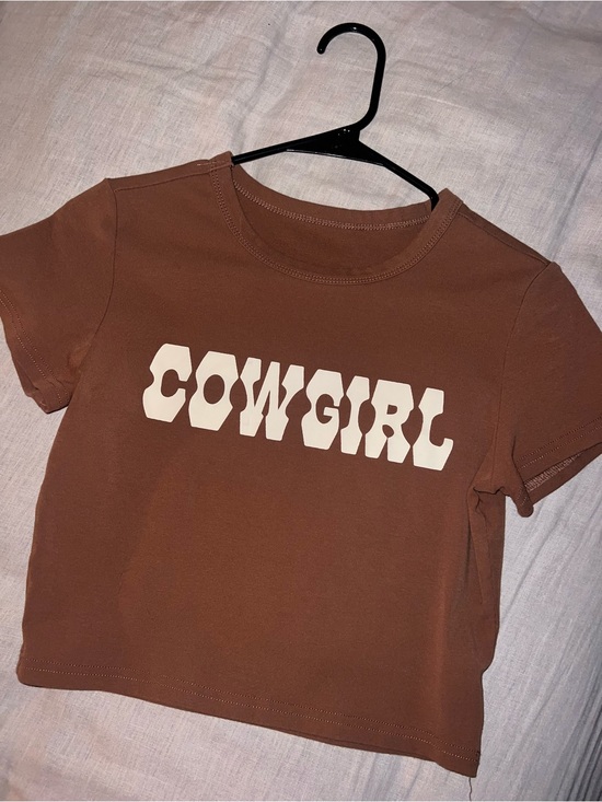Amazon Tops - Brown "Cowgirl" Graphic Tee